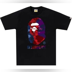 Bape Color Camo Crazy Tee with Vibrant Graphic New